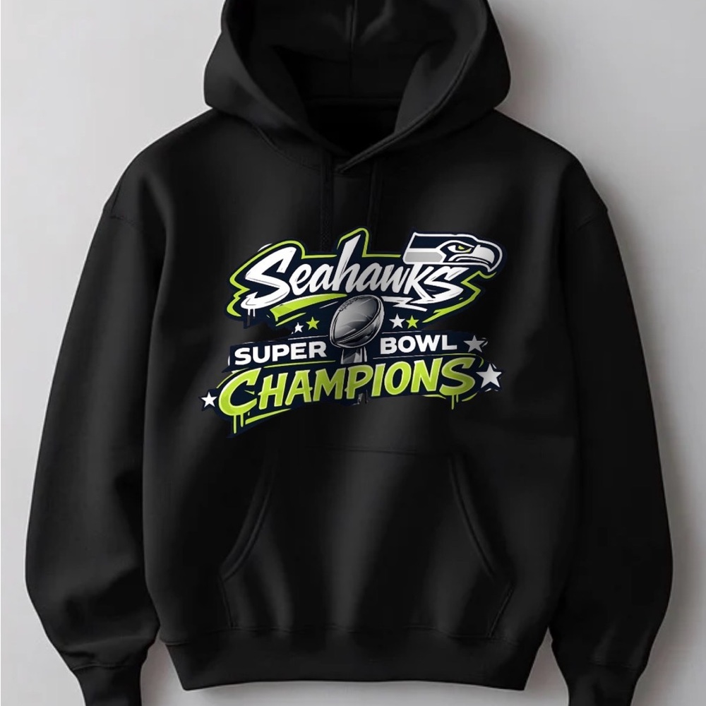 LIMITED Seahawks Black LX Champions Hoodie